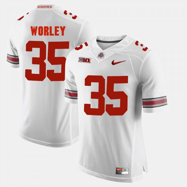 Ohio State Buckeyes Chris Worley Men's #35 Game Alumni White College Football Jersey 2404MZNG5